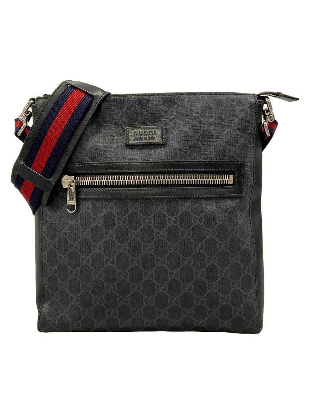 Gucci Gg Supreme Black Gray Pvc Leather #376894G73B